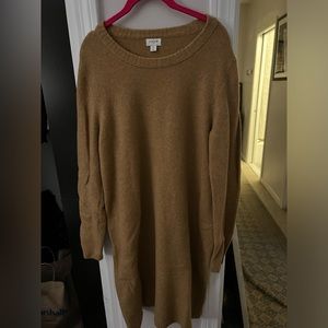 JCrew Camel Sweater Dress, Size M